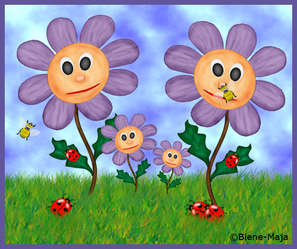 Scrap und Tutorialseiten: PS lachende Blume