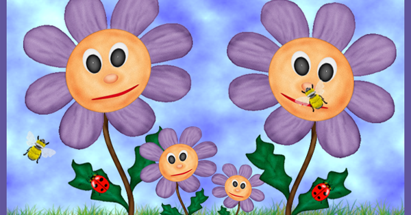 Scrap und Tutorialseiten: PS lachende Blume