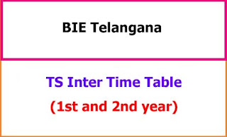 TS Inter Exam Time Table 2023 TS Inter Exam Time Table 2023