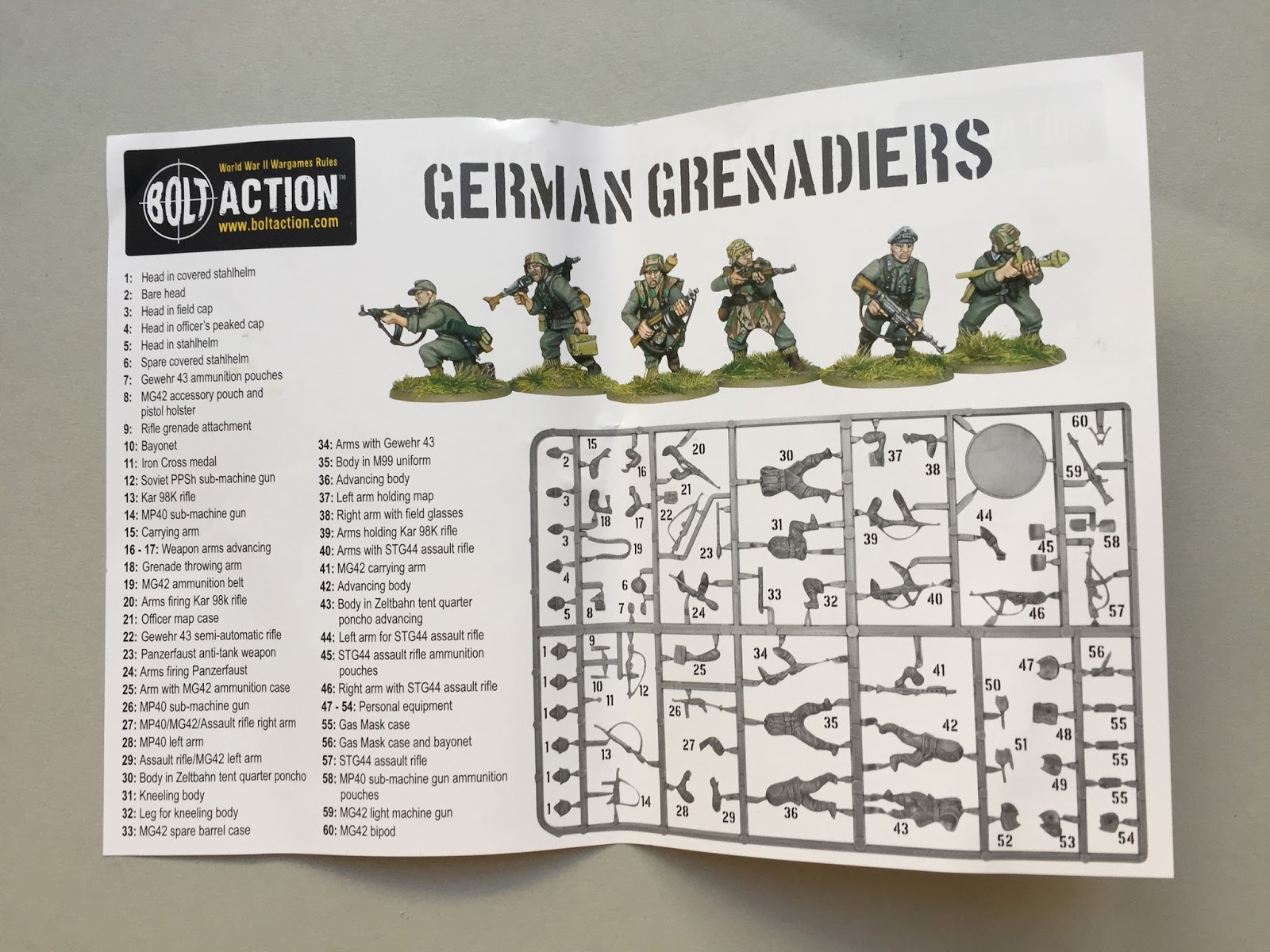 Kostka Domina Unboxing Warlord Games German grenadiers