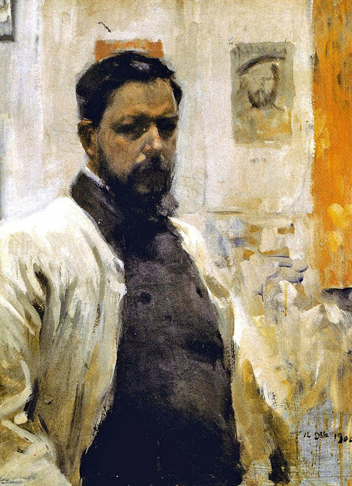 Joaquín Sorolla Autorretrato con bata blanca