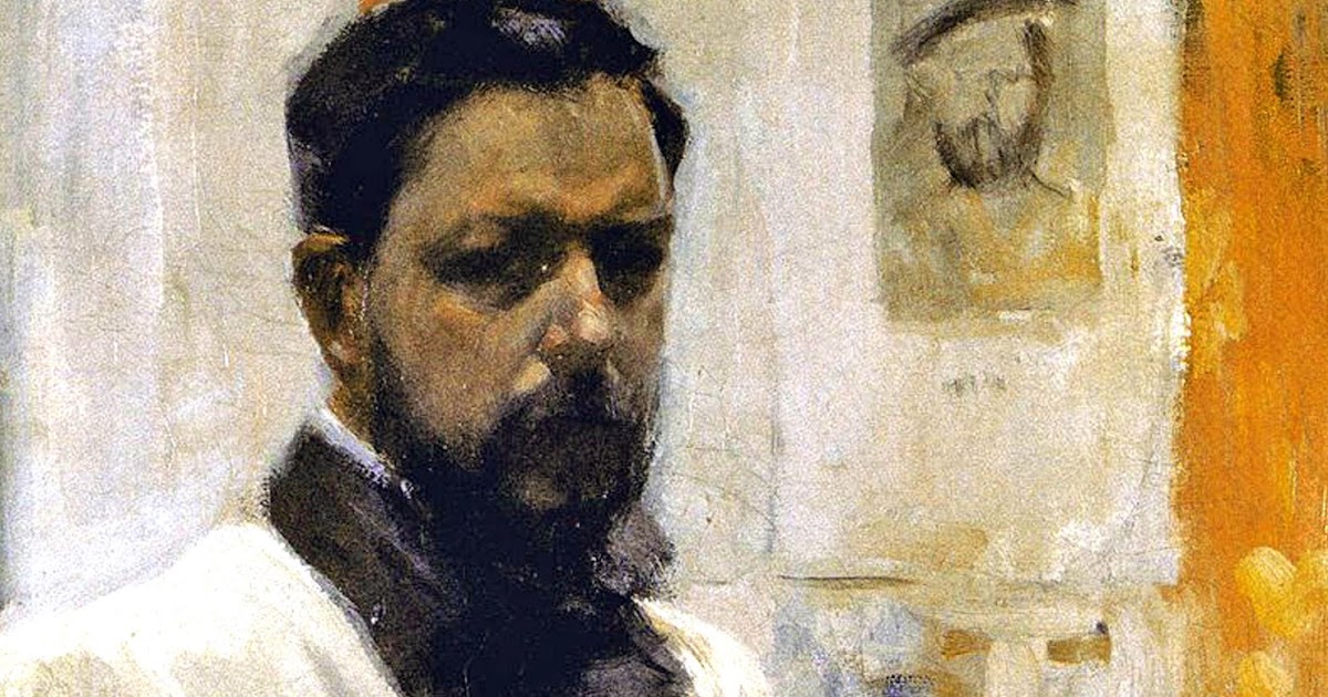 Joaquín Sorolla Autorretrato con bata blanca