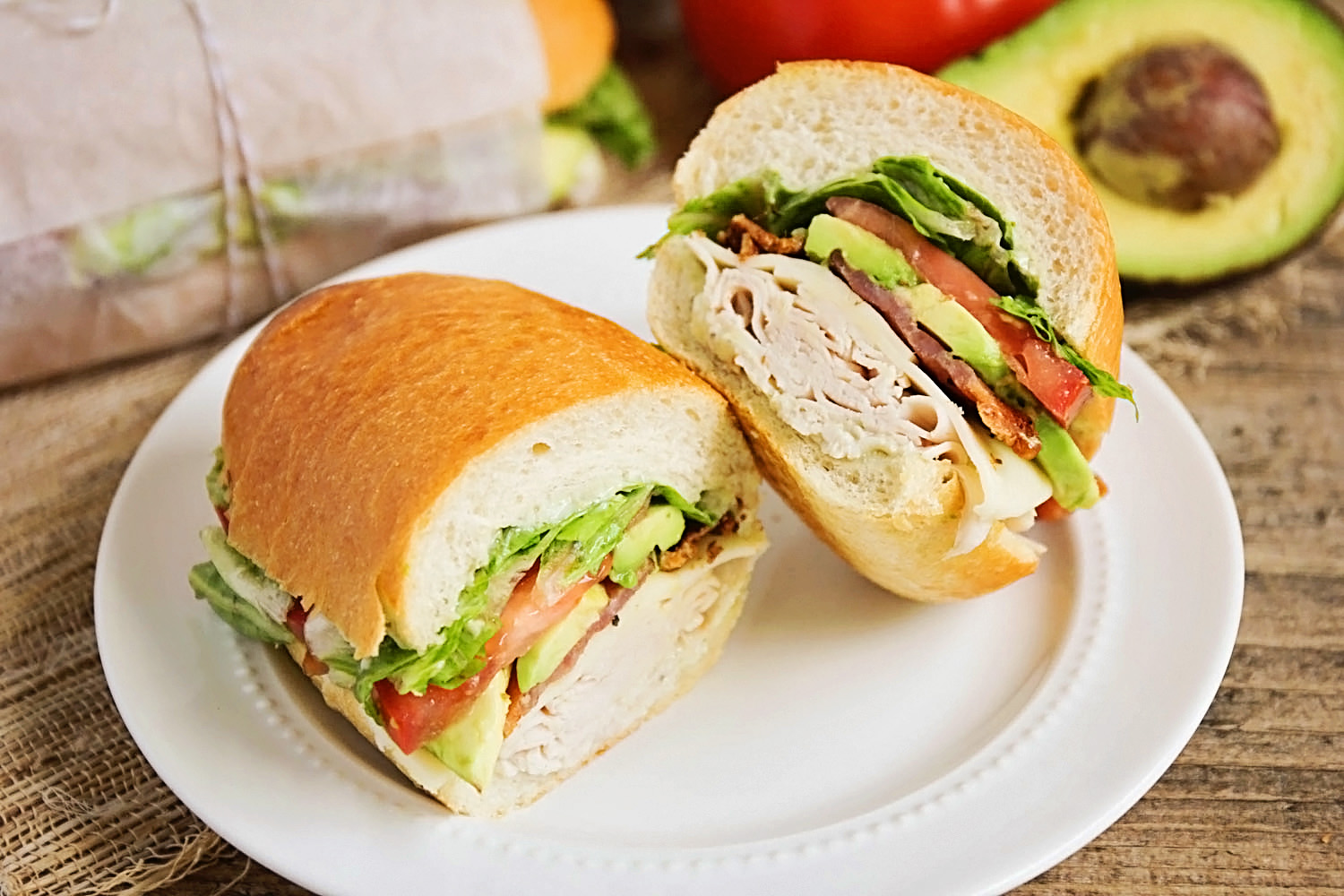 These turkey club picnic sandwiches are the perfect savory lunch for a fun outing! 