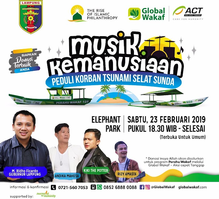 Malam Ini, Pemprov Undang Masyarakat Lampung Saksikan Musik Kemanusiaan Peduli Korban Tsunami Selat Sunda