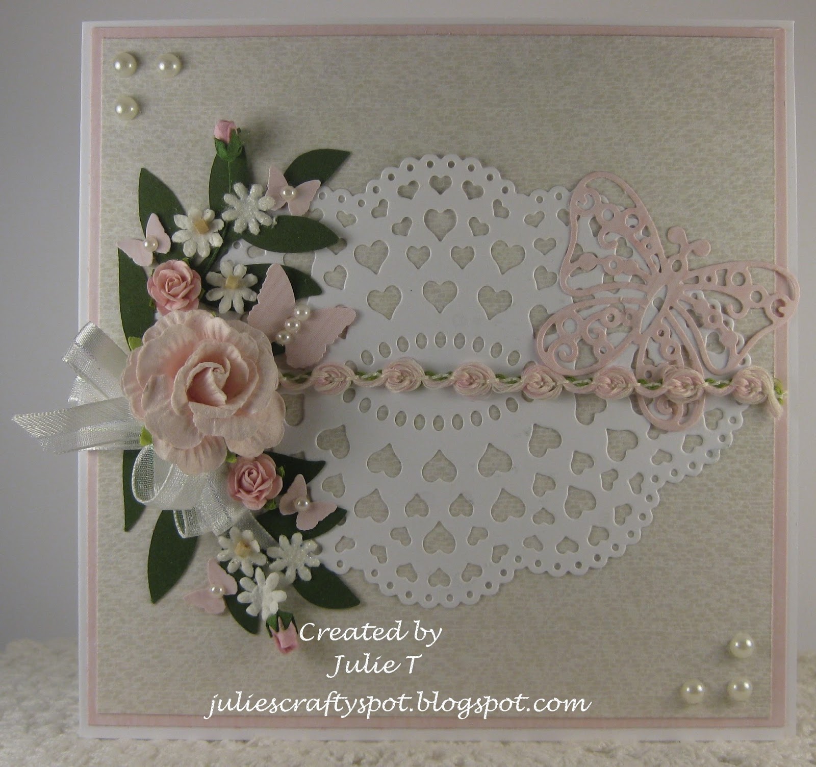 Julie's Crafty Spot Wedding Card