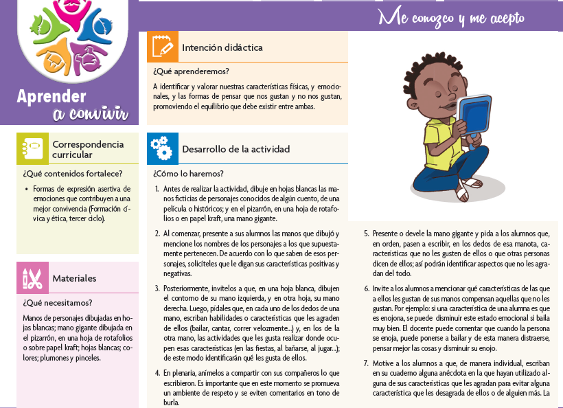 FICHERO "APRENDER A CONVIVIR", 20 FICHAS CON SUGERENCIAS