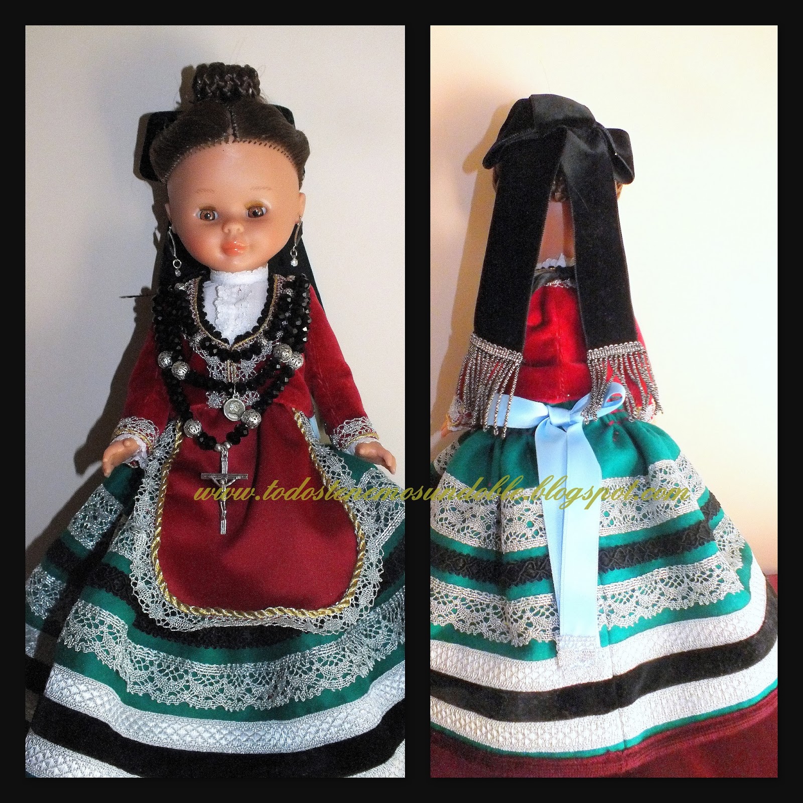 El vestir tradicional burgalés en miniatura 14.TRAJE FEMENINO DE LA