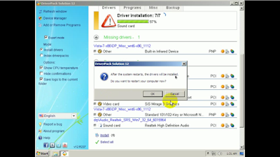 Cara install driver menggunakan Driver Pack Solutions
