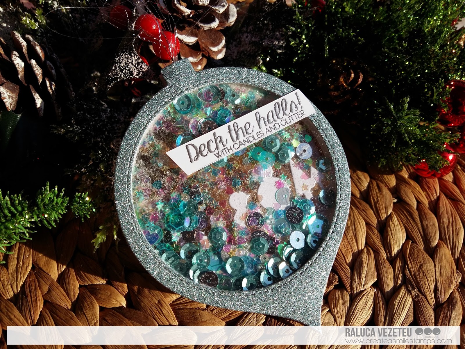 Create a smile Christmas Shaker Ornament