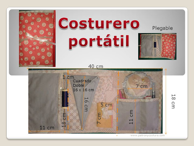 Costurero portátil. Tema 184 http://www.patronycostura.com/2016/10/costurero-portatiltema-184.html
