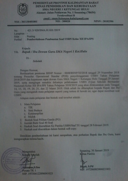 Soal Pilihan Ganda Tentang Surat Dinas Kumpulan Contoh Surat