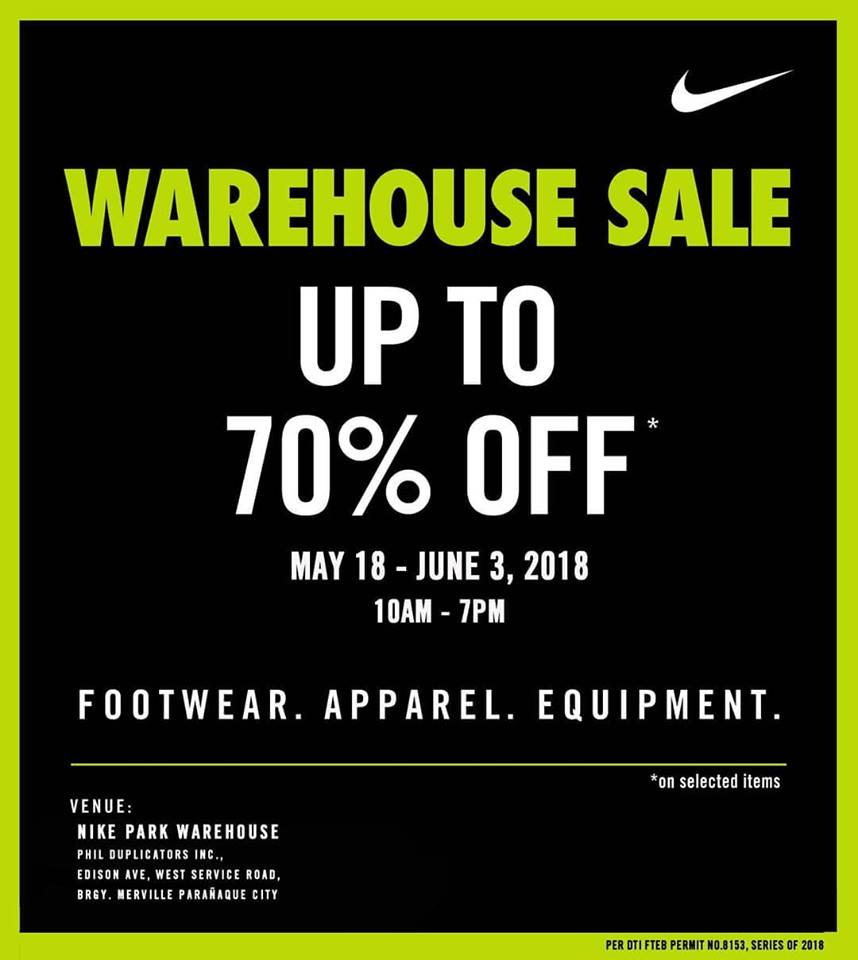 nike warehouse sale 2018