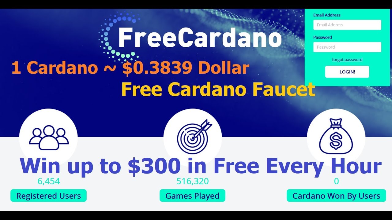 Free Cardano pagando em 2019 aproveite!