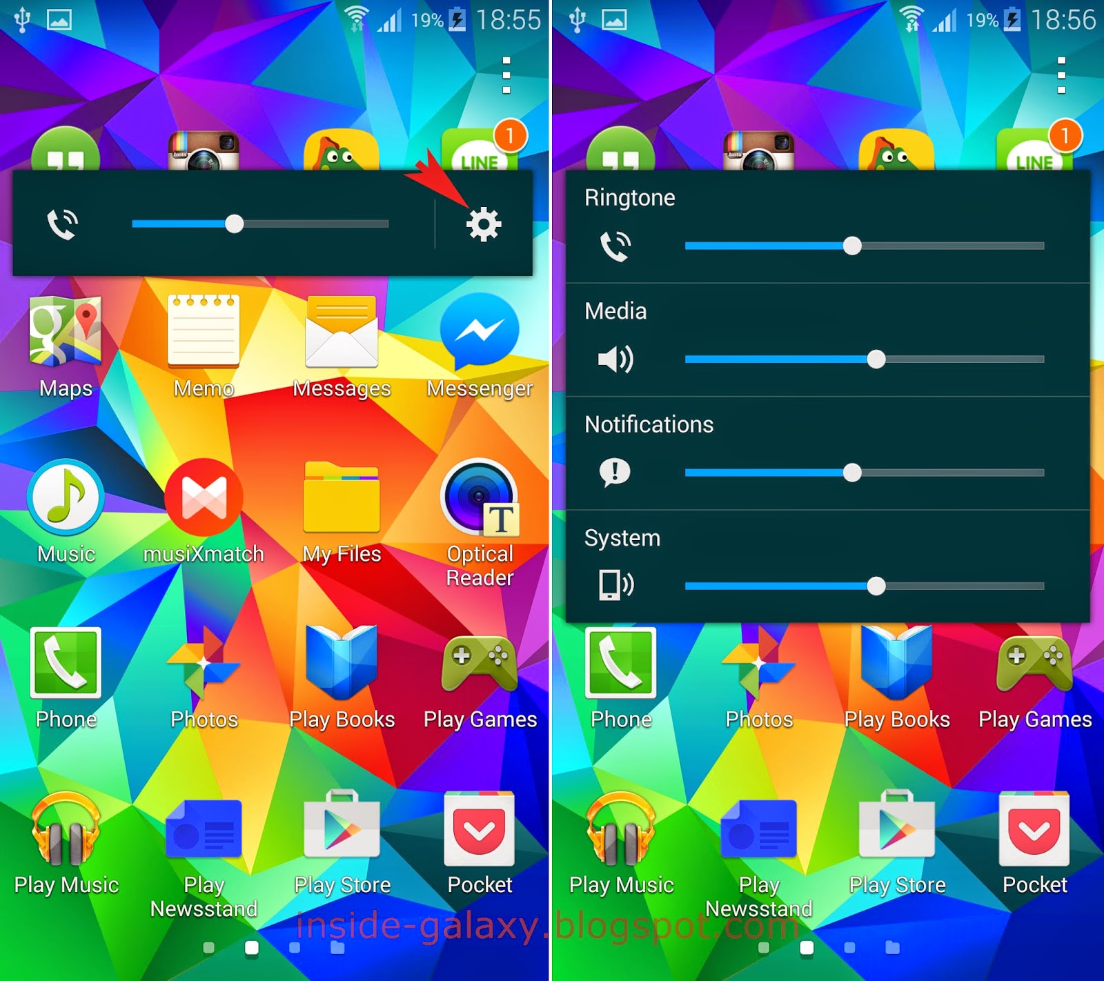 Inside Galaxy Samsung Galaxy S5 How to Adjust Sound Volume in Android
