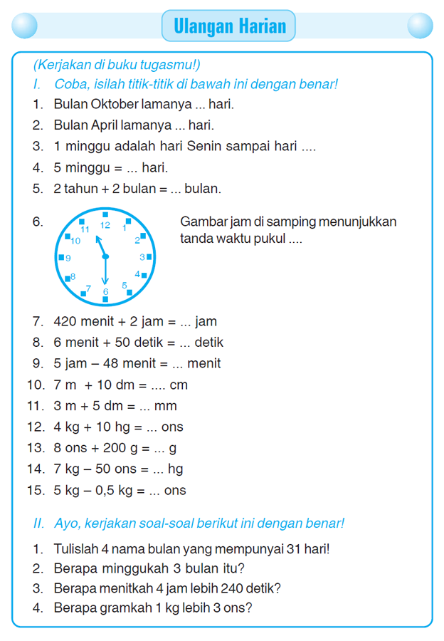 Soal Matematika Sd Kls 2 Semester 1 Bab 6