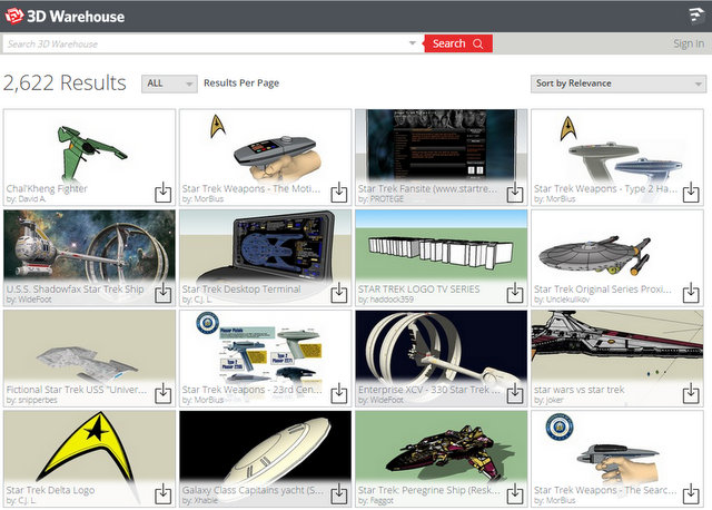 Descarga los modelos de naves espaciales para Google Sketchup