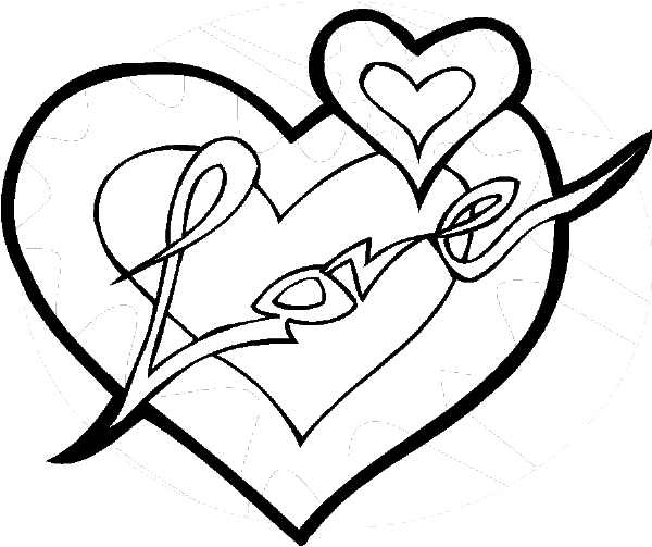 valentine heart coloring pages - photo #23