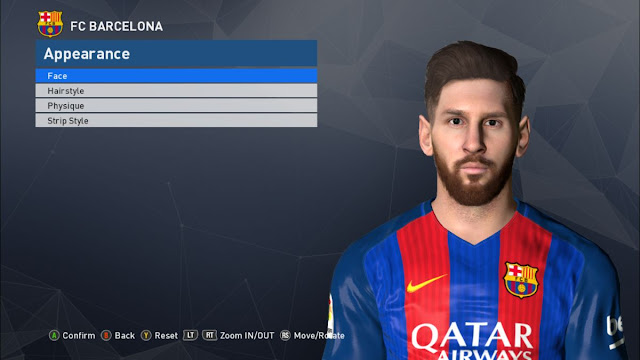 Pes 2017 Face New Messi By Alireza Convert By Sinestro19