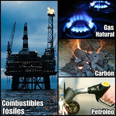 quema de petroleo, gas y carbon