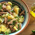 Patatas aliñadas (ensalada de patatas con atún)