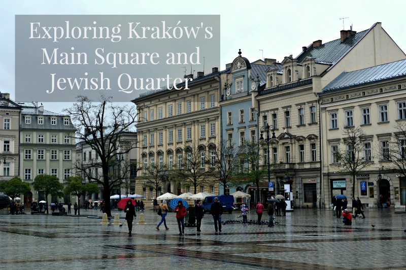 Exploring Krakow's main square and jewish quarter in Poland