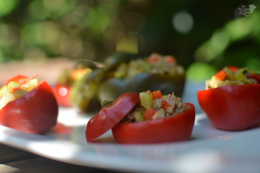 Pimientos cherry rellenos con guiso de vegetales y atún tererecetas 06