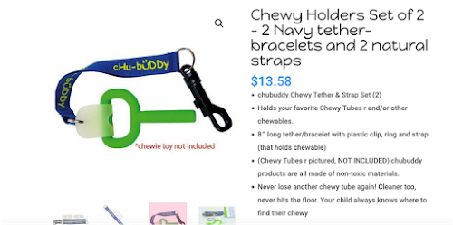 Chu Buddy Tether with Strap - Never Lose a Chewy Tube Again