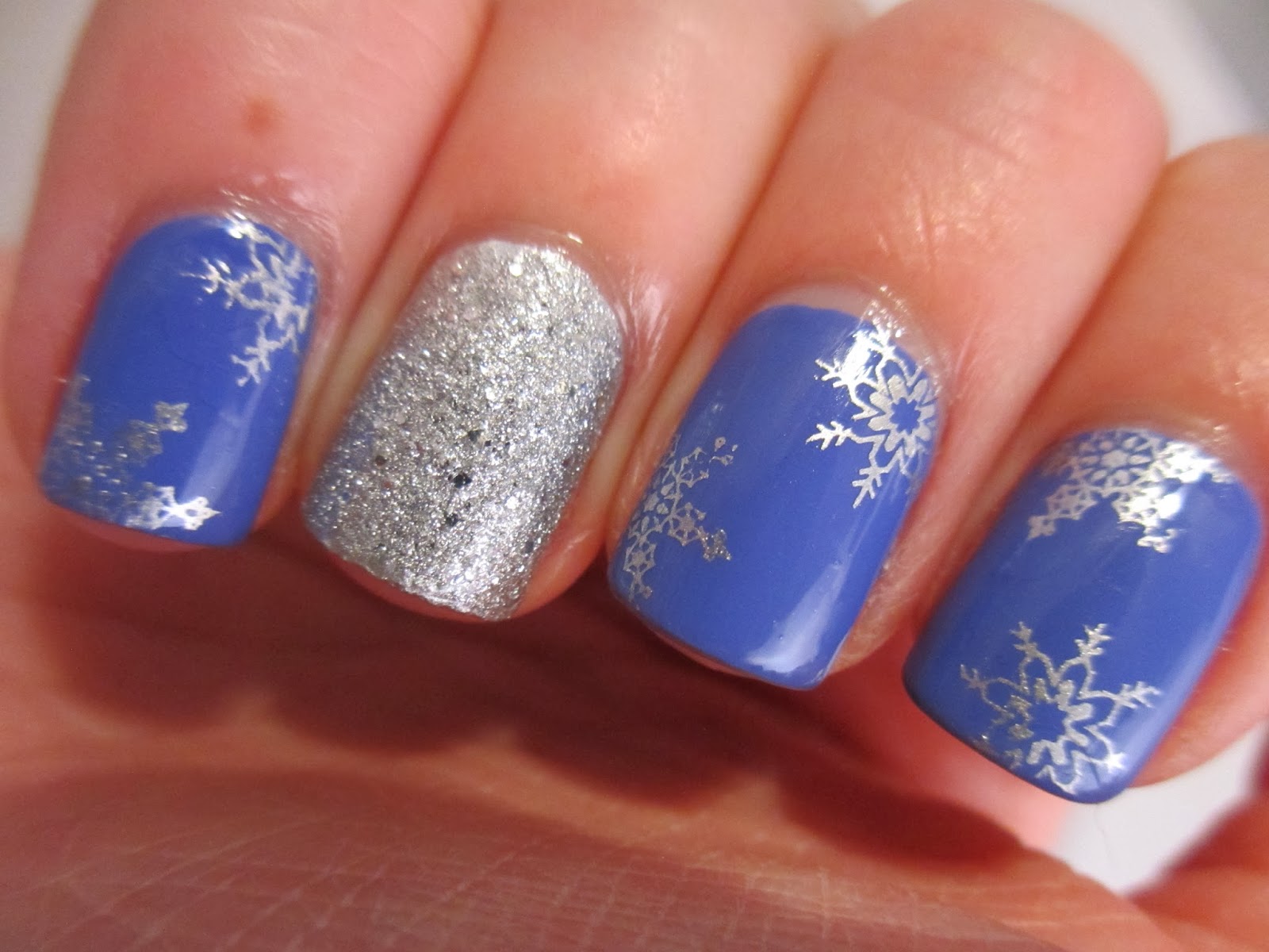 Silver Snowflake Gel Nails - wide 10