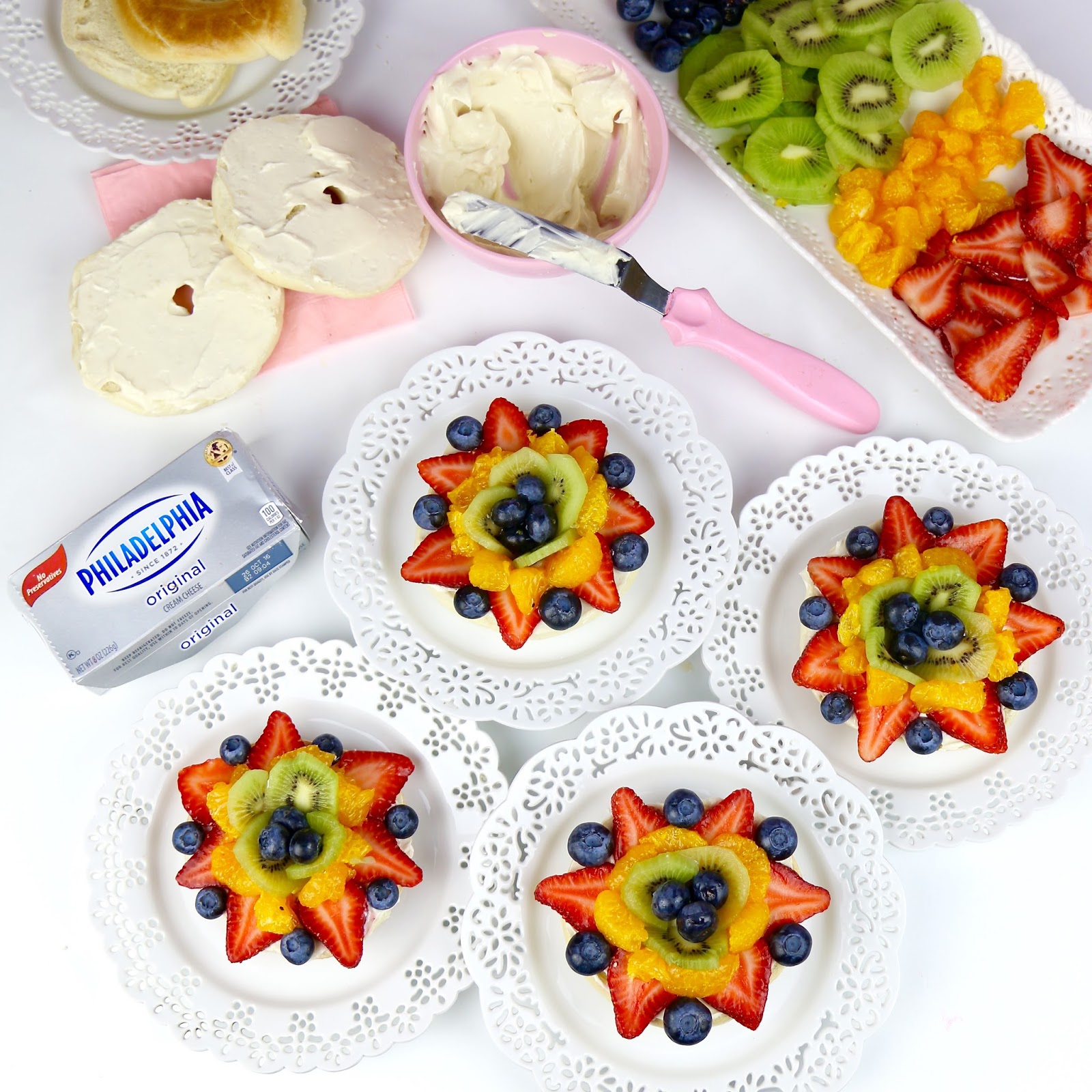 Easy Fruit Pizza Bagels The Lindsay Ann