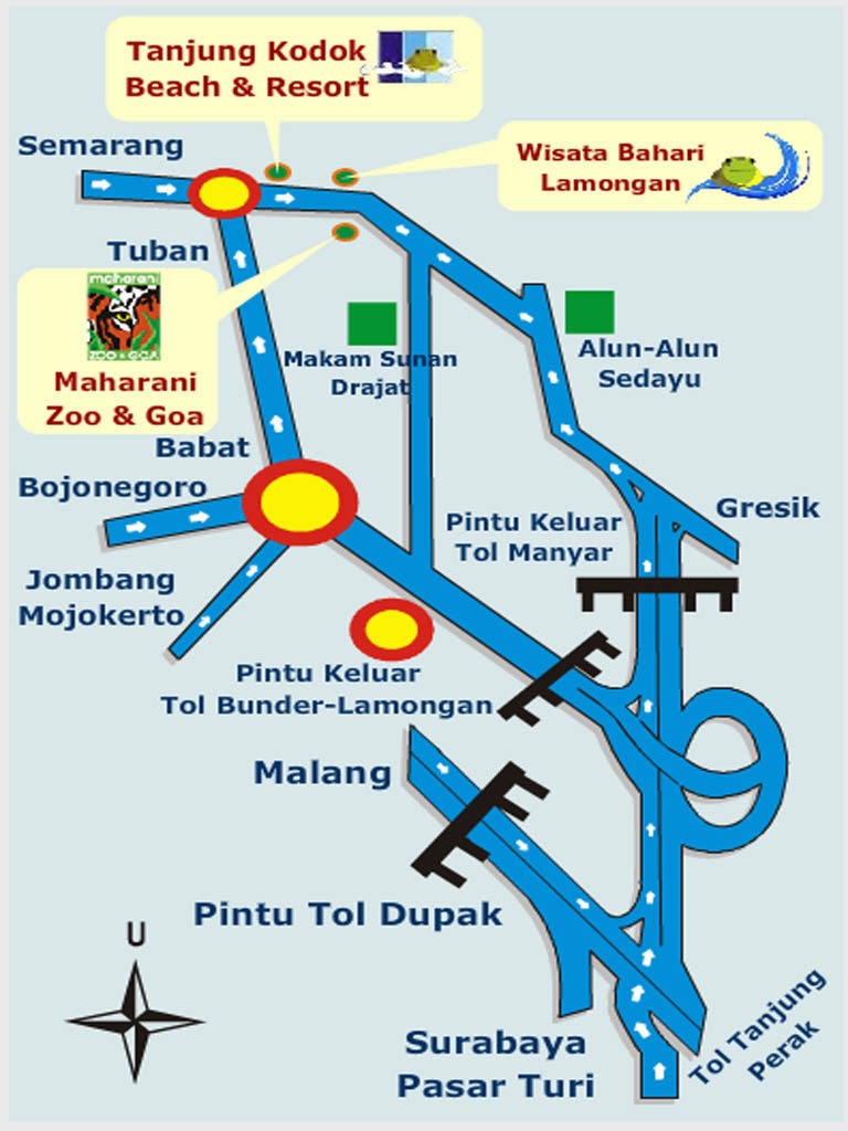 Peta wisata Bahari Lamongan