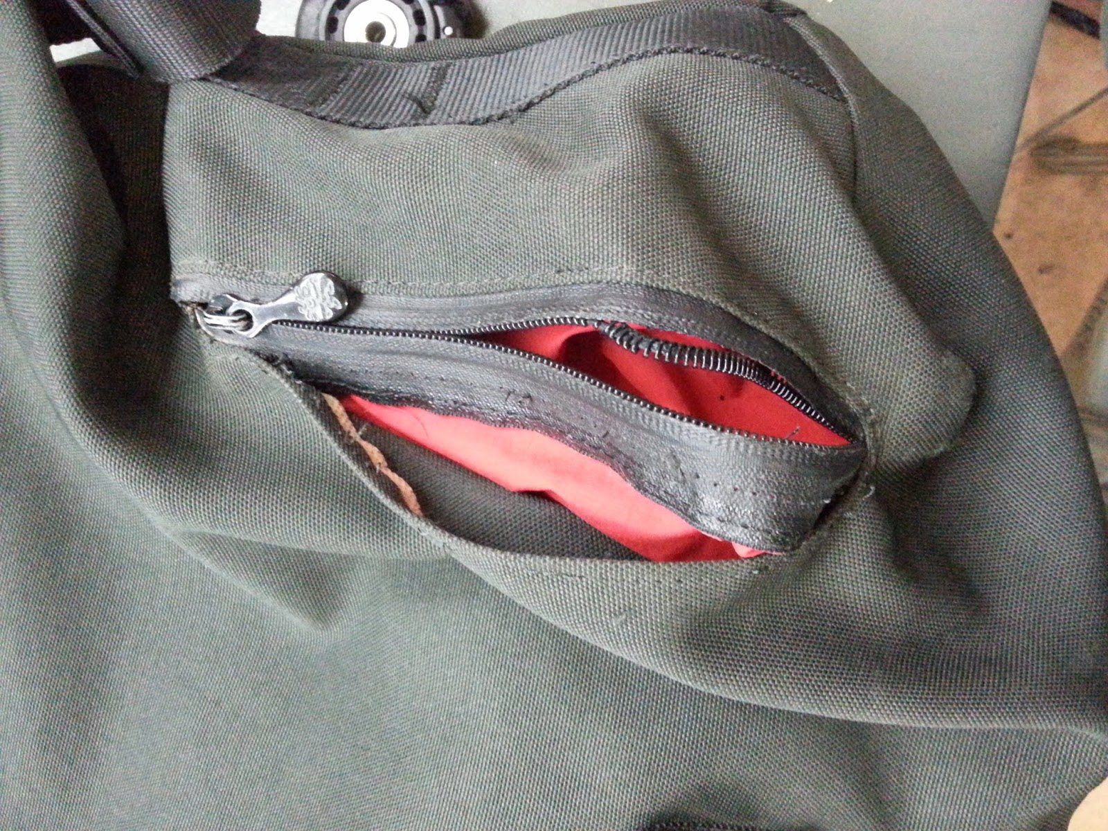 Crumpler bag repair, luggage wheel replacement, backpack stitching
