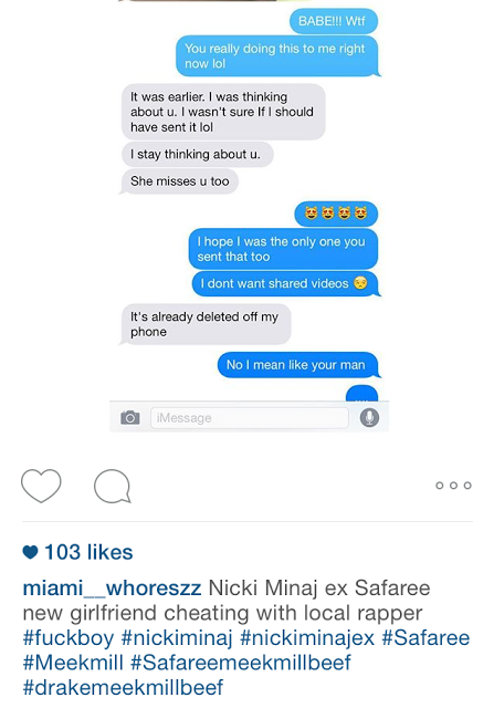 Welcome To Slamabit Nicki Minaj S Ex Safaree S New Girlfriend Caught Creeping With Her Ex