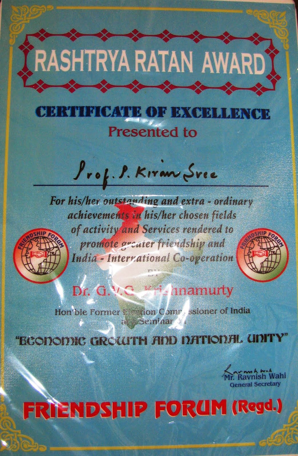 Rashtrya Ratan Award