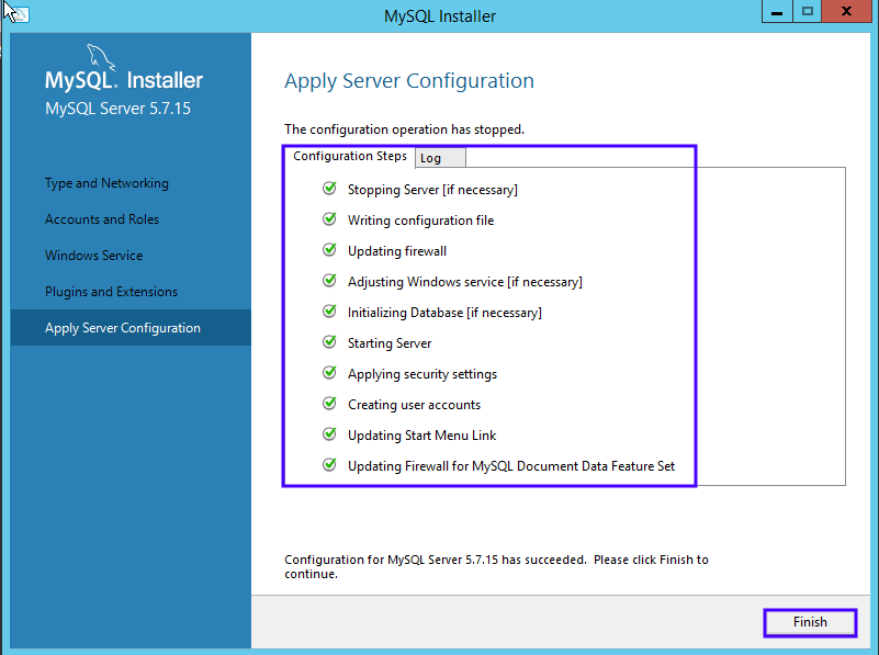 Change configuration. Change configuration