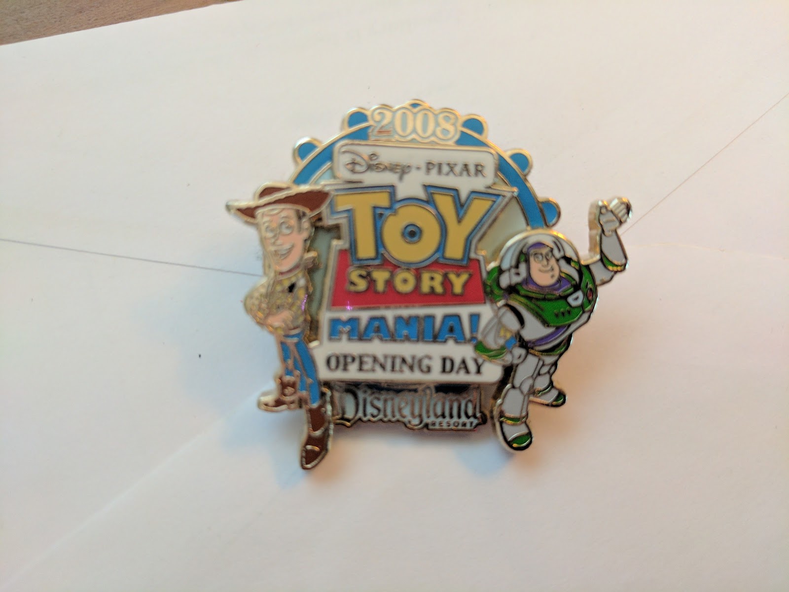 Toy Story Mania Opening Day 2008 Pin Featuring Woody and Buzz