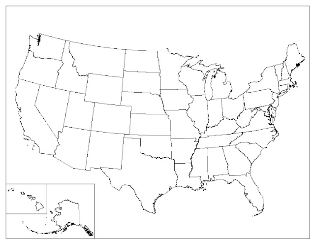 USA Blank Map