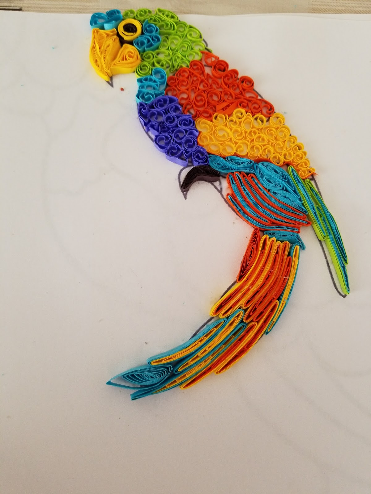 Anu's paper craft Paper quilling Parrot