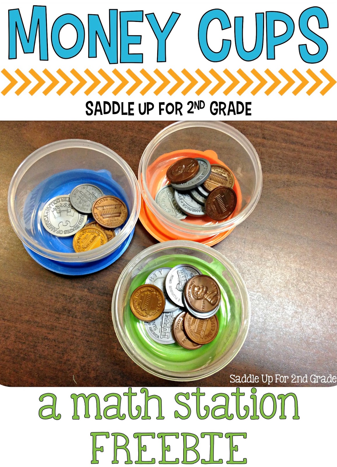 Money Cups FREEBIE! - Saddle up for Second Grade