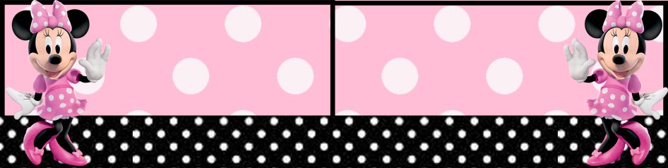 Minnie Rosa: Invitaciones, Imprimibles, Imágenes y Fondos para Imprimir Gratis. Banderitas para sandwichs o toppers.