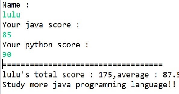 JAVA) Calculate average and sum using JAVA~!!