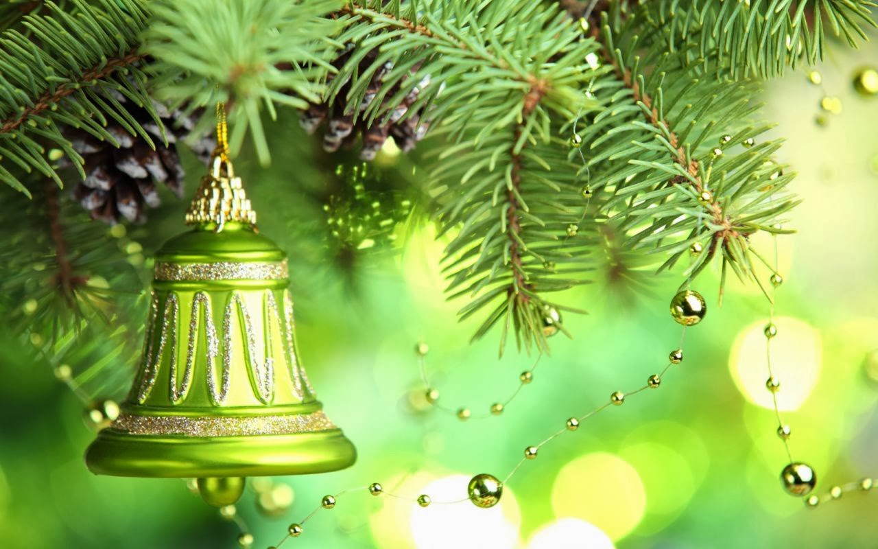 Merry Christmas Green Bells