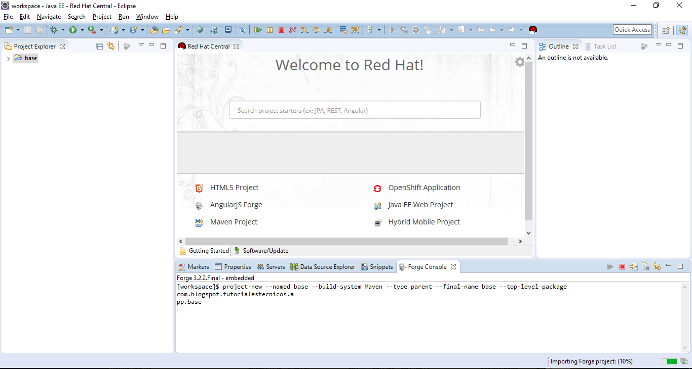 Creando proyectos java con JBoss