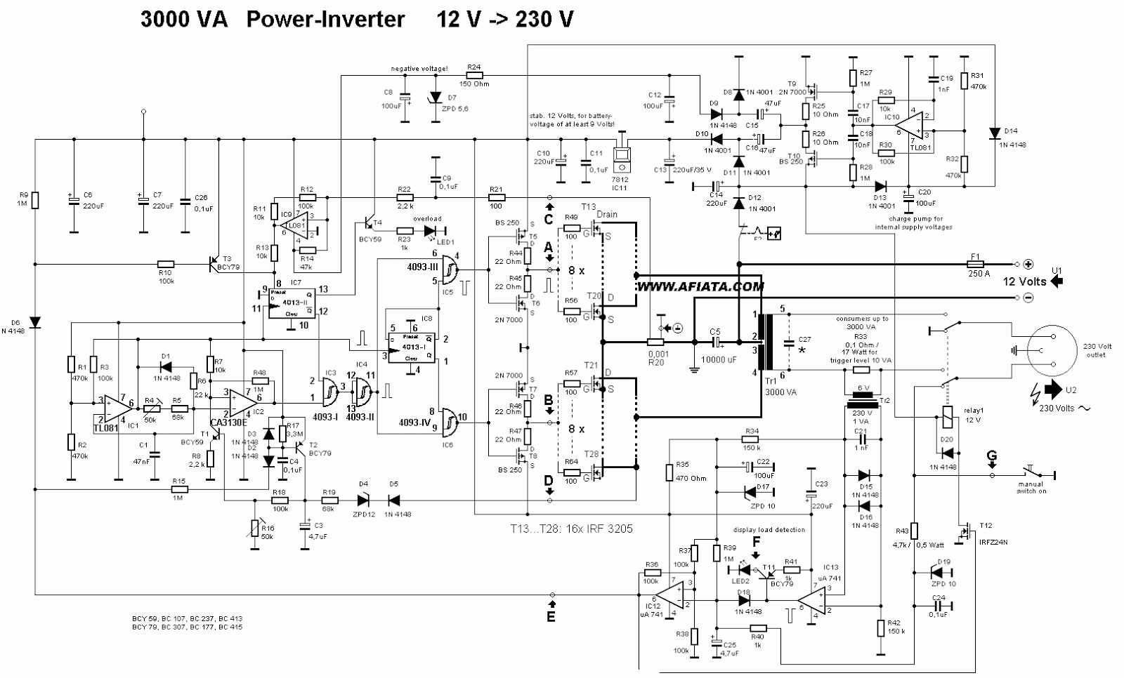 Inverter Circuit 3000W Power Inverter Circuit