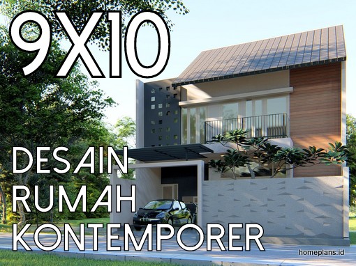 Desain rumah Detil produk Desain Rumah Kontemporer 9x10 
