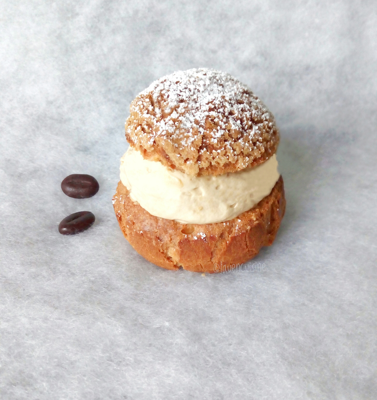 Choux à la crème au café chantilly mascarpone ultra fondante
