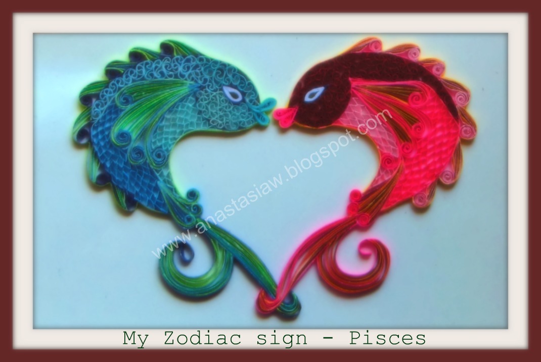 Anastasia (Annie) Wahalatantiri Quilled Zodiac sign "Piscec"
