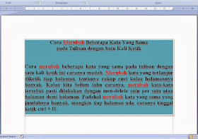 Cara Mengganti/Mengedit Beberapa Kata dalam Tulisan Satu Kali Ketik