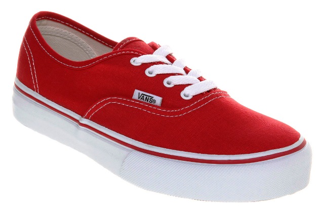 red plain vans
