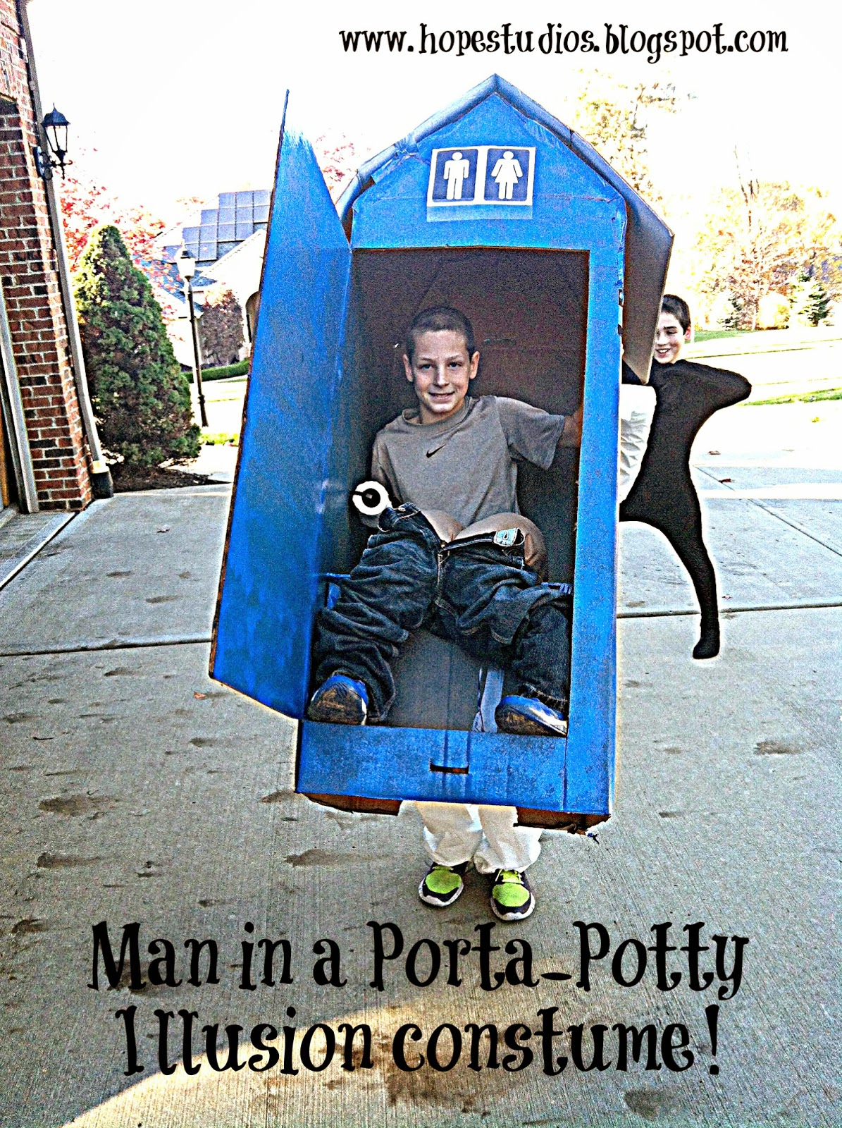 Hope Studios Illusion Costume Man Carried Away in a Porta Potty