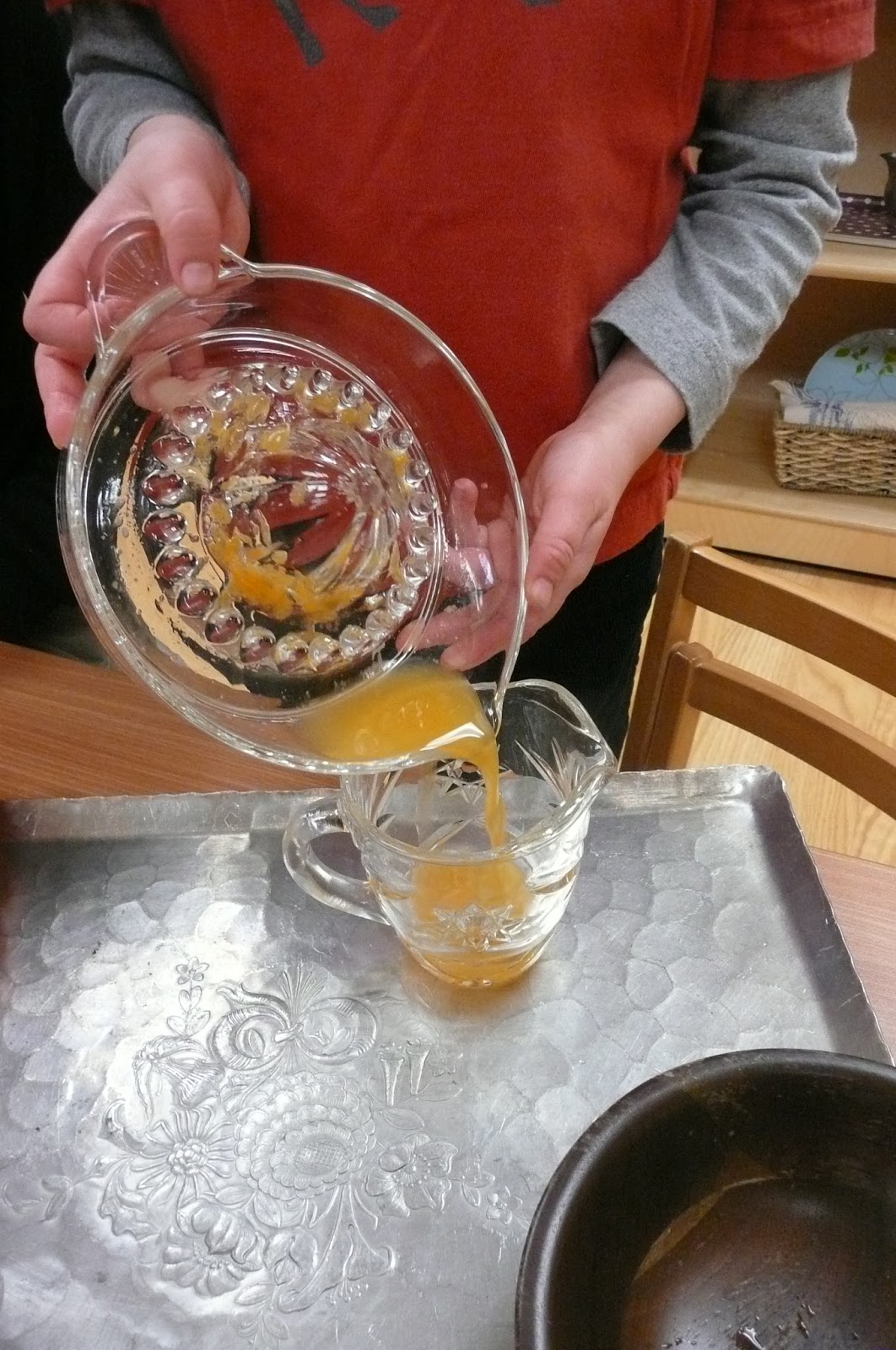 Montessori Teachings freshly squeezed orange juice